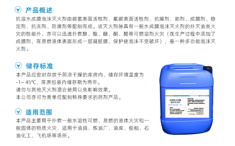 抗溶性水成膜泡沫滅火劑